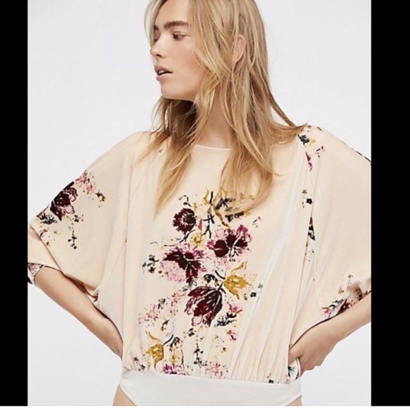 FREE PEOPLE Velvet Babe Slouchy oversized Bodysuit - Picture 4 of 9